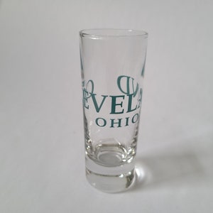 Cleveland Ohio Souvenir Tall Shooter Shot Glass 4-1/8&quot; Tall