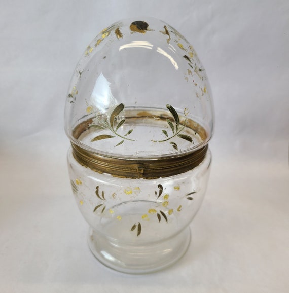 Antique Victorian Large Clear Glass Ormolu Mount E