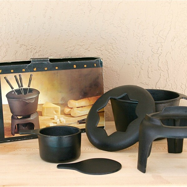 Cast Iron Fondue Set by Dansk Designs