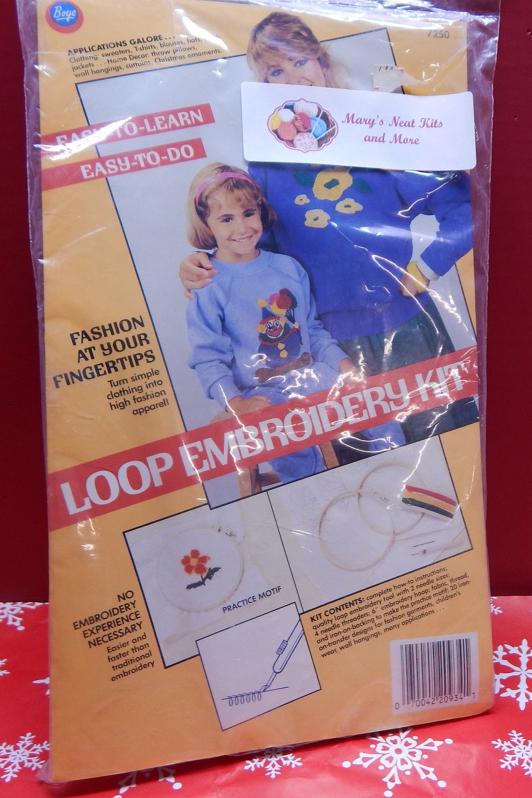 Punch Embroidery Kit Boye Easy Learn and Do Hoop 2 Needle Etsy