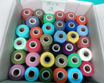 Pretty Punch Spools Boxed Lot of  with Variety of Colors Clean and Good Condition One Box Left