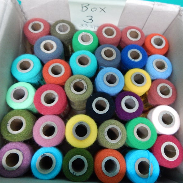 Pretty Punch Spools Boxed Lot of  with Variety of Colors Clean and Good Condition One Box Left