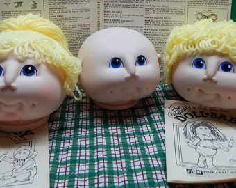 Original Doll Baby Head OR with PreCut Presewn Body Cabbage Patch  Vintage 1984(Birth Certificates While they last) Sold Individually
