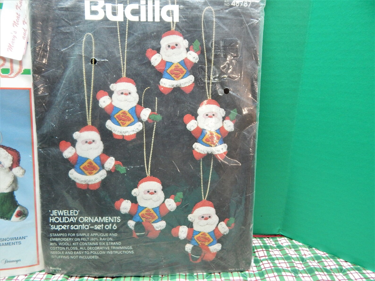 Vintage Sequin Christmas Ornament Kits 