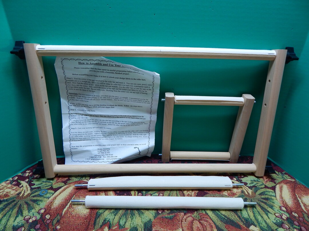 Scroll Frame Needlework Adjustable Wood With Plastic Wing Nuts Etsy