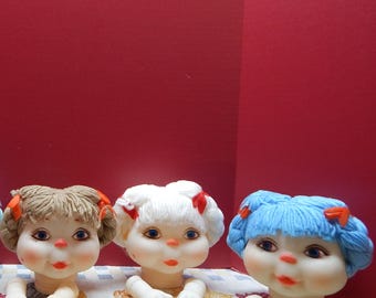 Reduced Extra Large 6" Darcie Kids BIG TUTTI FRUTTI Kids Vintage 1984 Doll Head 6"  Head/Hands and Choice of Crochet Pattern Rare!