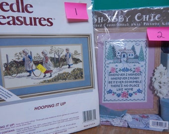 Counted Cross Stitch Kits Sold Individually Amish, Creative Circle,  Shabby Chic, NIP Vintage Kits Great Condition