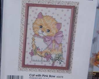 Small Cross Stitch Kits with or without Frames Dogs and Cats 5x7  Sold Individually One is Crewel