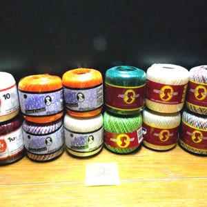 Crochet Cotton Bundles of size 3, 5,and 10 Multiple colors sorted by size Bargains Gallore Bundles of JOY
