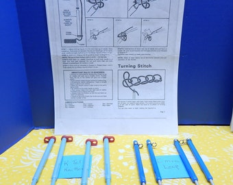 K- Tell One Needle Looper regular size and Irma smaller size with instructions + pattern books sold individually RARE FIND