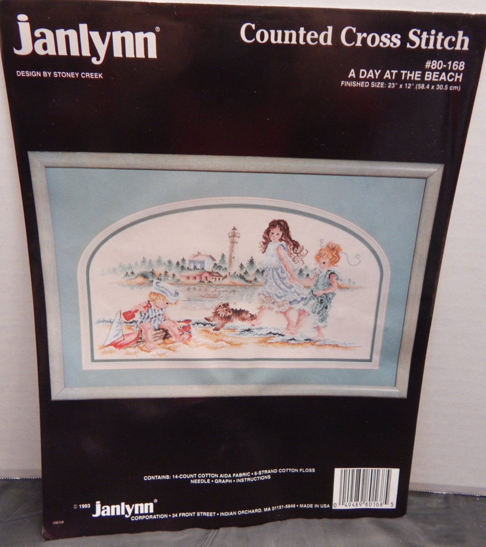 A Day at the Beach Counted Cross Stitch Kit Janlynn 1993 Etsy