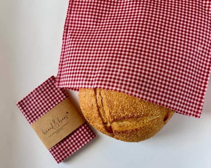 Reusable Beeswax Bread Bag- Extra Large-XL- 13 inches X 19 inches Sourdough & Artisan Bread -Gift under 25- NO pine resin-Holiday Collection