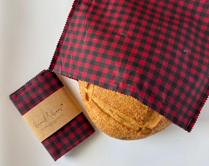 Reusable Beeswax Bread Bag- Extra Large-XL- 13 inches X 19 inches Sourdough & Artisan Bread -Gift under 25- NO pine resin-Holiday Collection