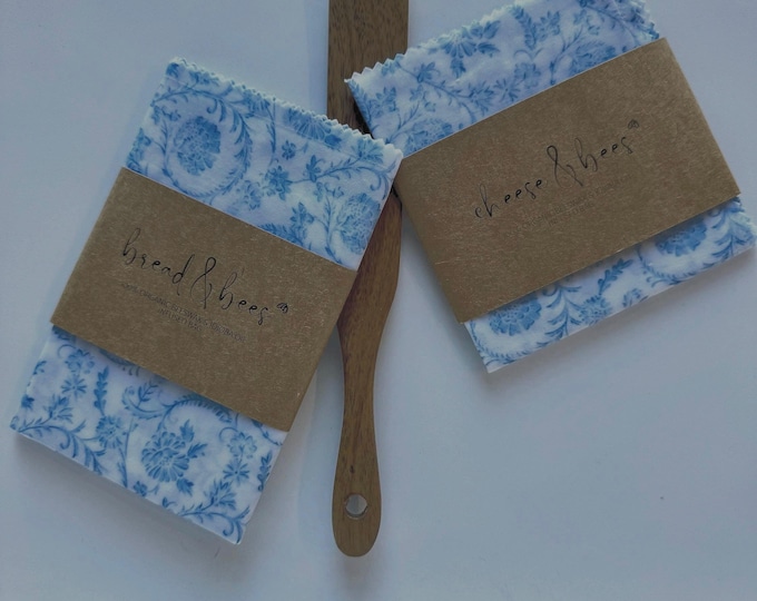 Beeswax Bread & Cheese Bag Gift Set with Spurtle | Eco Friendly Kitchen Gift | Handmade in Colorado | No Pine Resin