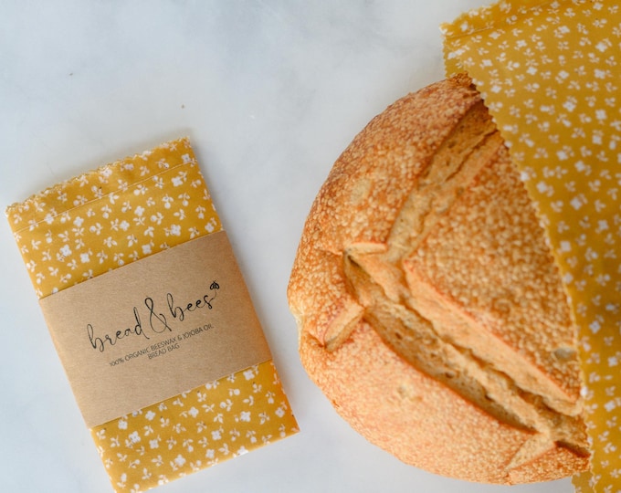 Hostess Gift |Beeswax Bread Bag – Extra Large 13x19 | Reusable & Plastic-Free | Sustainable Gift Under 25 | No Pine Resin