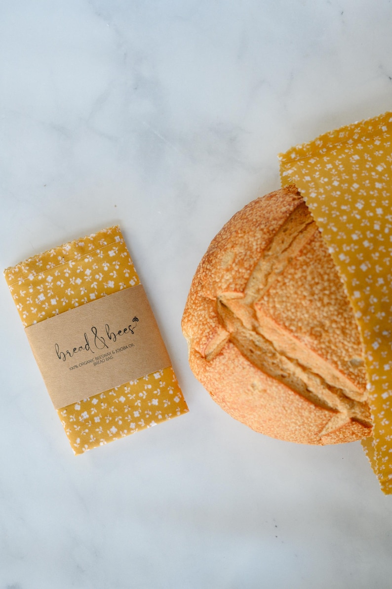 Reusable Beeswax Bread Bag- Extra Large-XL- 13 inches X 19 inches Sourdough & Artisan bread- Gift under 25-NO pine resin-Original Collection