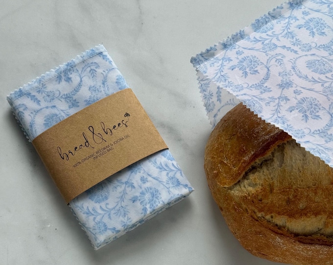 Reusable Beeswax Bread Bag – XL 13x19 | Organic Cotton | Sourdough & Artisan Bread Storage | No Pine Resin | Handmade in Colorado