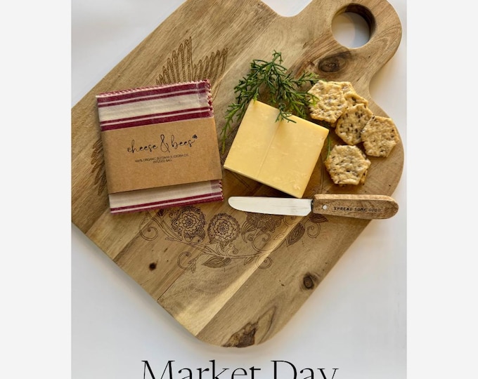 Reusable Beeswax Bags for Cheese Storage | Eco-Friendly Food Wrap Bag | Keep Cheese Fresh | NO PINE RESIN | Lunch/Snack/Baked Goods Bag