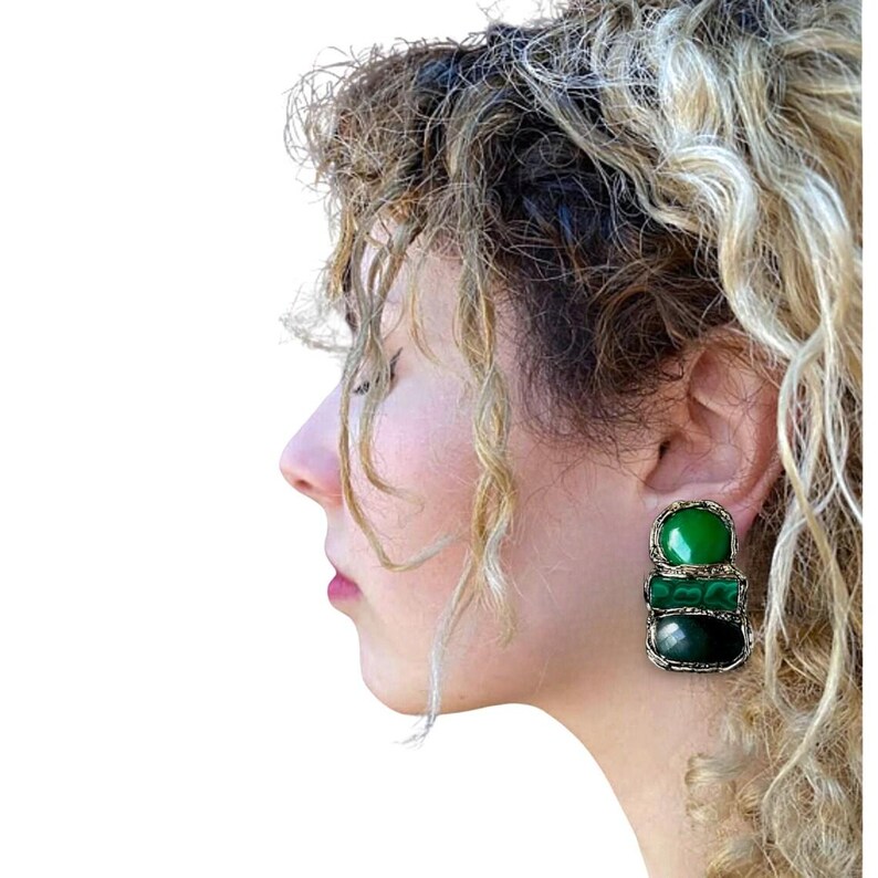 Organic Shape Green Malachite Cuff main image 1