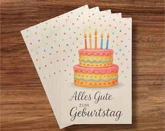 Un grazioso biglietto di auguri di compleanno con il messaggio "Buon compleanno"