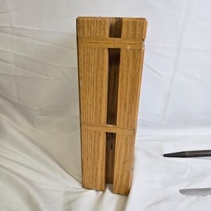 Mighty Oak by Imperial USA 7 Piece Knife Set & Sharpener With Wooden Block Vtg image 4