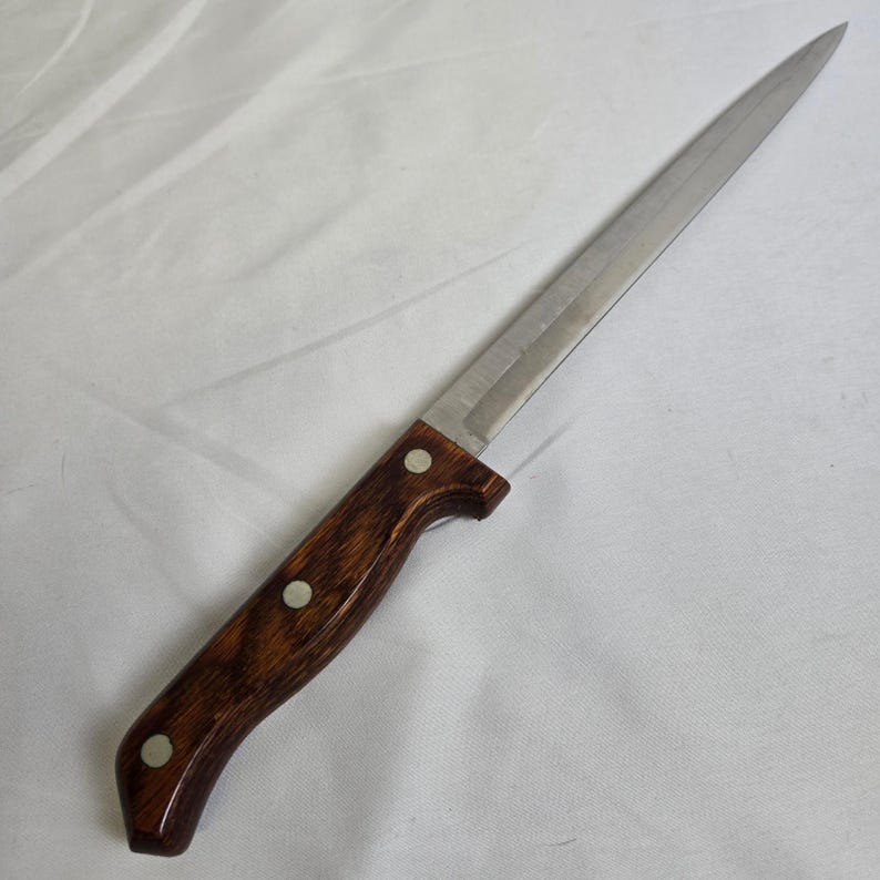 Mighty Oak by Imperial USA 7 Piece Knife Set & Sharpener With Wooden Block Vtg image 10