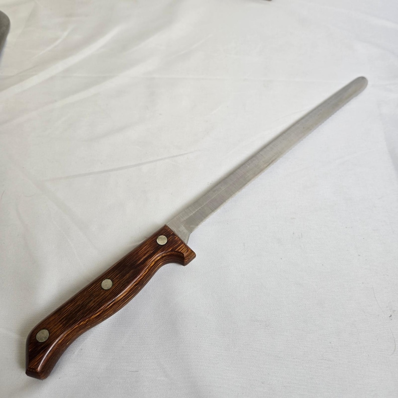 Mighty Oak by Imperial USA 7 Piece Knife Set & Sharpener With Wooden Block Vtg image 16
