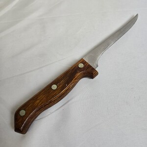 Mighty Oak by Imperial USA 7 Piece Knife Set & Sharpener With Wooden Block Vtg image 14