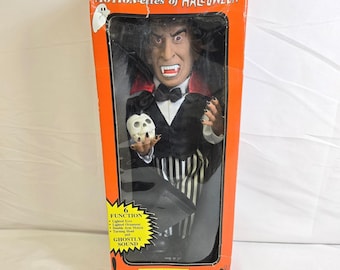 Telco Original Motion-ettes of Halloween Dracula Lights Sound Motion 95732 Vtg