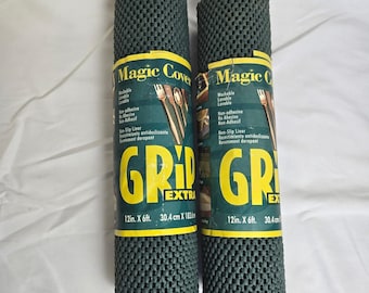 Lote de 2 protectores de estantes Magic Cover sin adhesivo, 72"x12", color verde vintage.