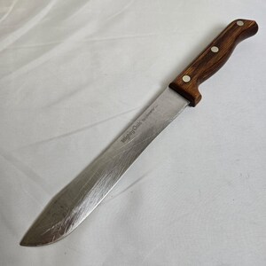 Mighty Oak by Imperial USA 7 Piece Knife Set & Sharpener With Wooden Block Vtg image 11