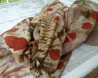 Eco Dyed Wool Wrap soft and sensuous 2.2 metre long by 60 cm wide