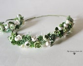 Succulent headwreath and bracelet Wedding set Green wedding Bridal succulent tiara Succulent crown Green floral bridal crown Bridal bracelet