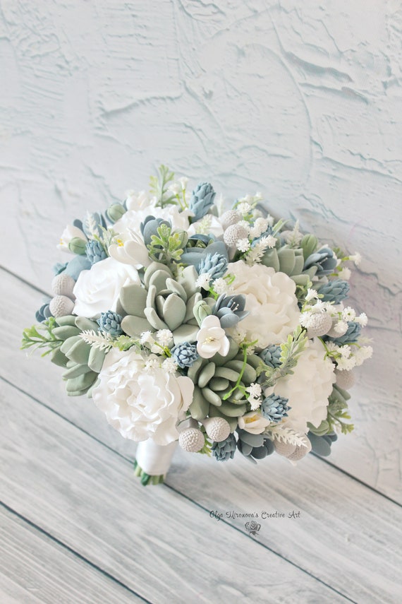 dusty blue and sage green