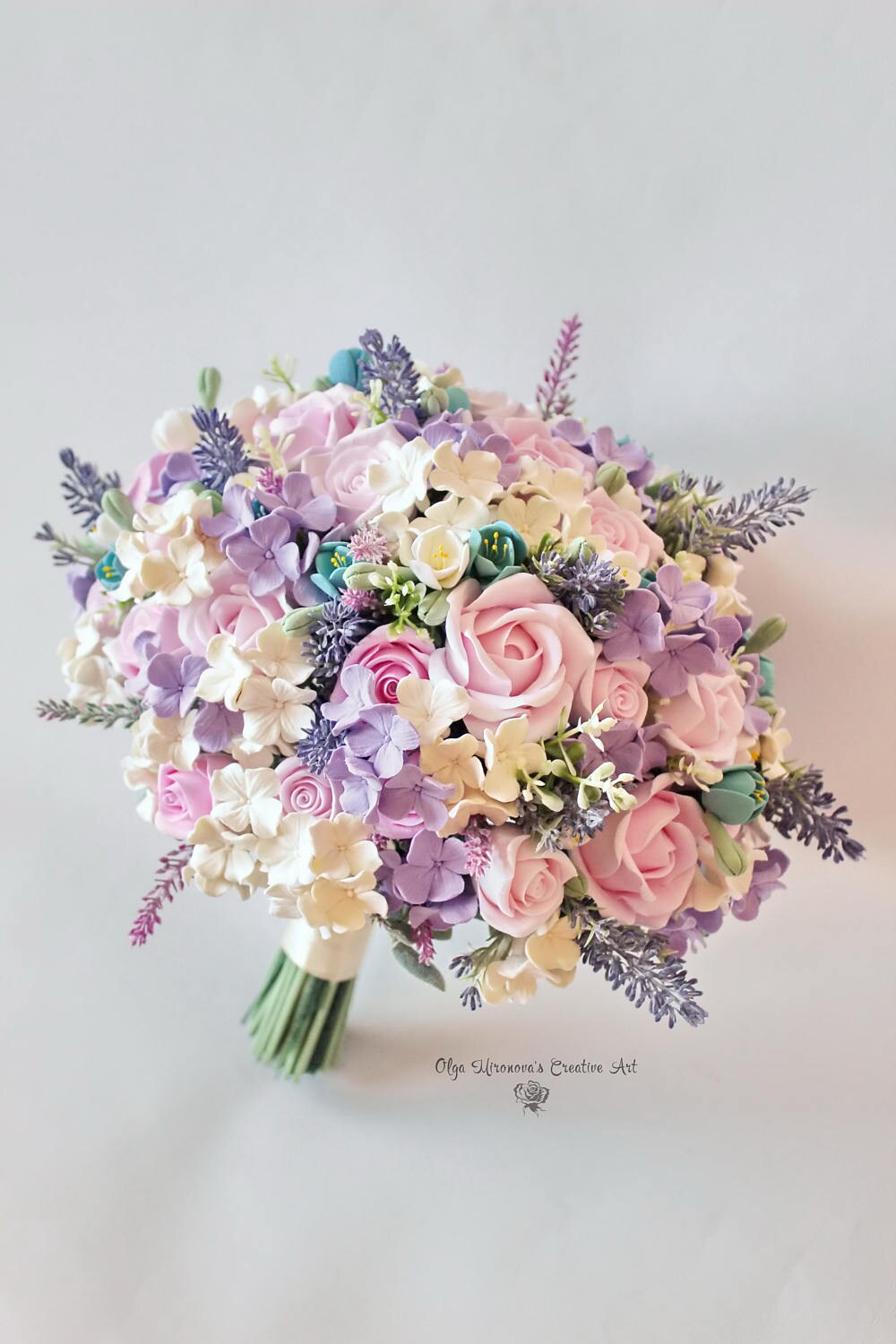 Pink Purple Wedding Bouquet Province Bouquet Hydrangea Etsy