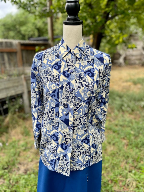 Vintage Silk Blouse • Vintage 80s Nordstrom Point… - image 9