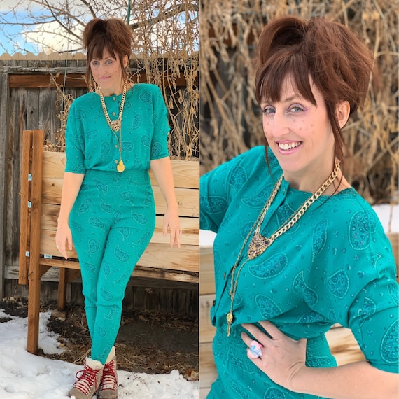 Vintage Jumpsuit • Vintage Pantsuit • 80s Onesie •