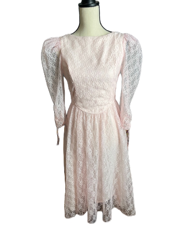 Vintage 1970s Candi Jones California Lace Dress •… - image 10