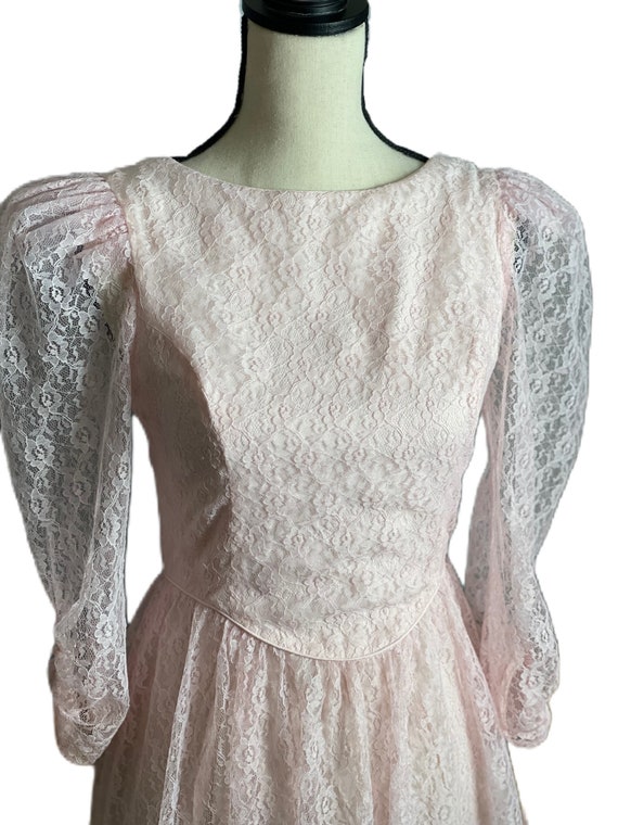 Vintage 1970s Candi Jones California Lace Dress •… - image 3