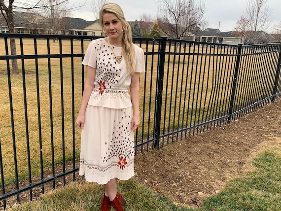 Vintage Dress • Vintage 1970s Dress • Vintage Two