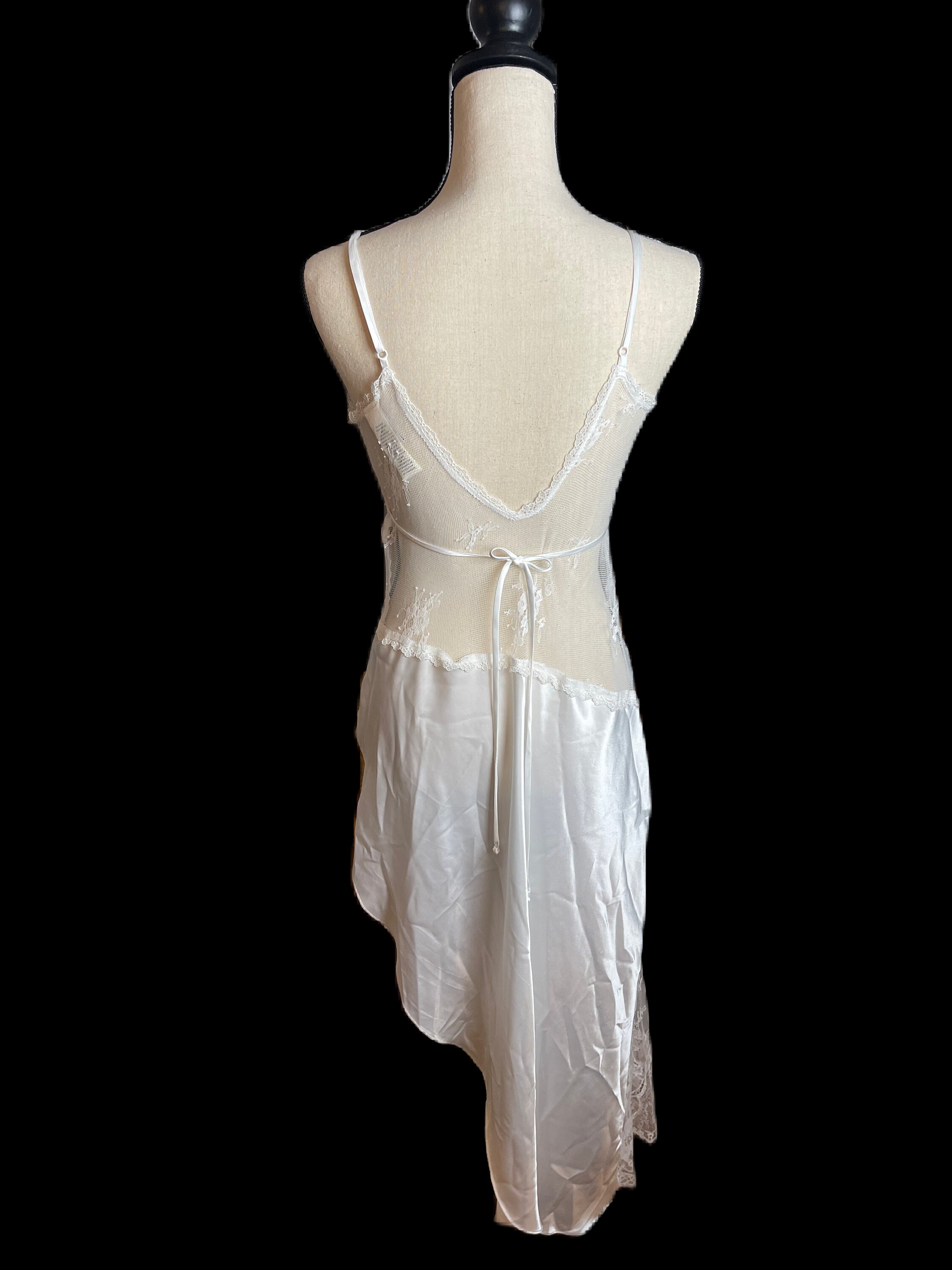 VTG JONQUIL by Diane Samandi Bridal White Satin, Lace