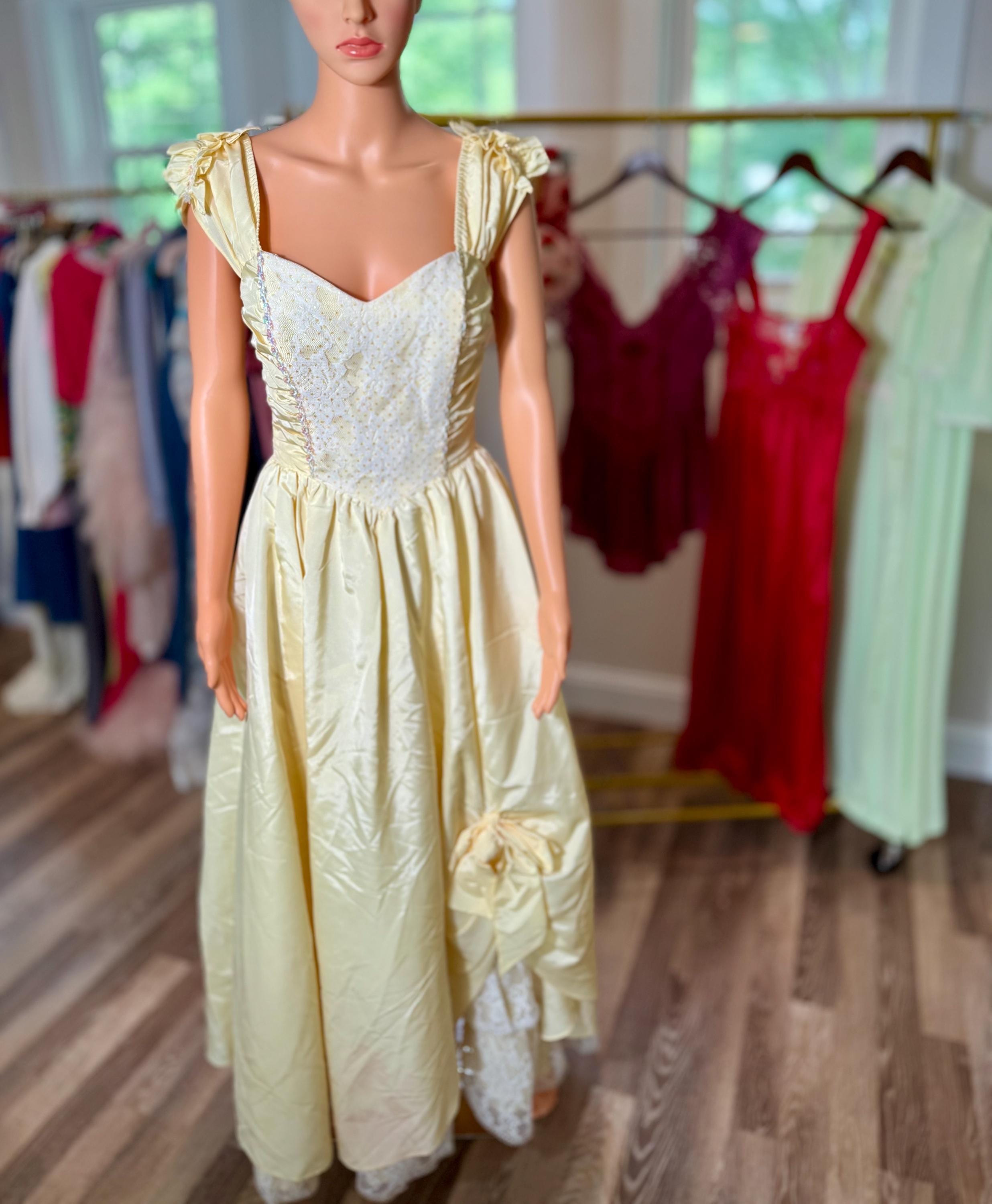 Yellow Jessica Mcclintock Dress - Etsy