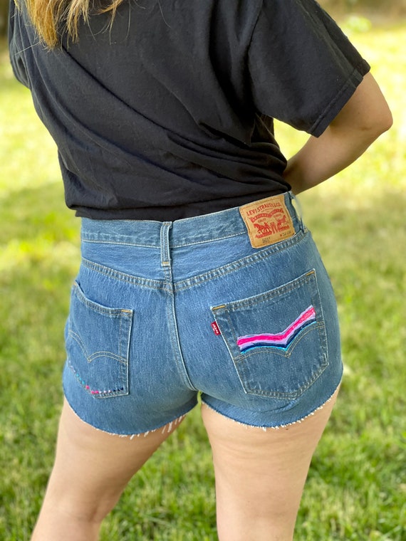 Vintage Levi 501 Shorts • Levi Cut Offs • Vintage… - image 2