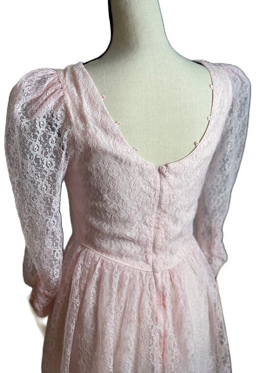 Vintage 1970s Candi Jones California Lace Dress •… - image 5