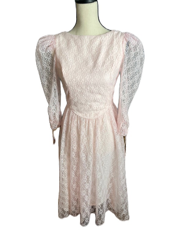 Vintage 1970s Candi Jones California Lace Dress •… - image 6