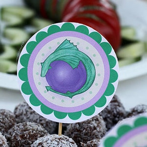 Drachen-Party-Thema – gewellter Cupcake-Topper – druckbares PDF