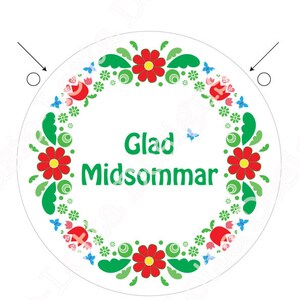 Glad Midsommar fest package in Swedish DIY party Tags & | Etsy