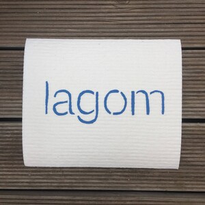 Lagom-Design – handbedrucktes schwedisches Geschirrtuch