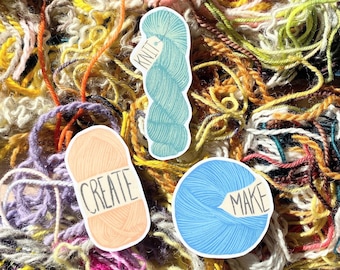 Yarn Lovers Sticker Set | For Crafters | Knit | Crochet | For Her | Create | Make |