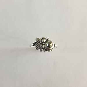 Sterling Silver Asymmetric Squiggle Spiral Pyrite Solitaire Ring